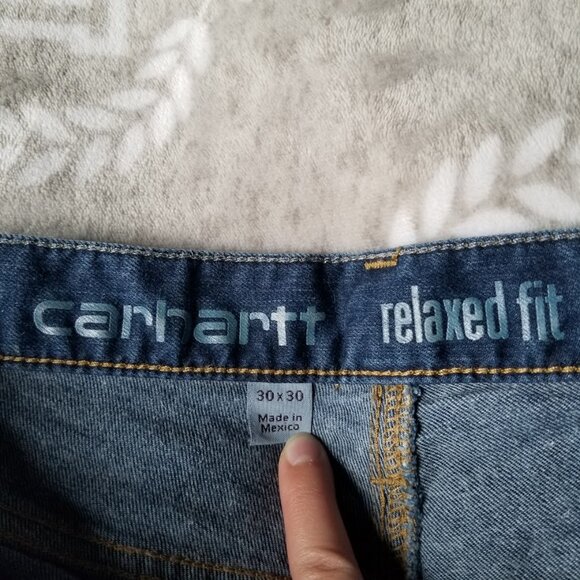 Carhartt Men's Jeans 30x30 Blue Pockets Straight Relaxed Rugged Flex Gorpcore - Picture 6 of 6